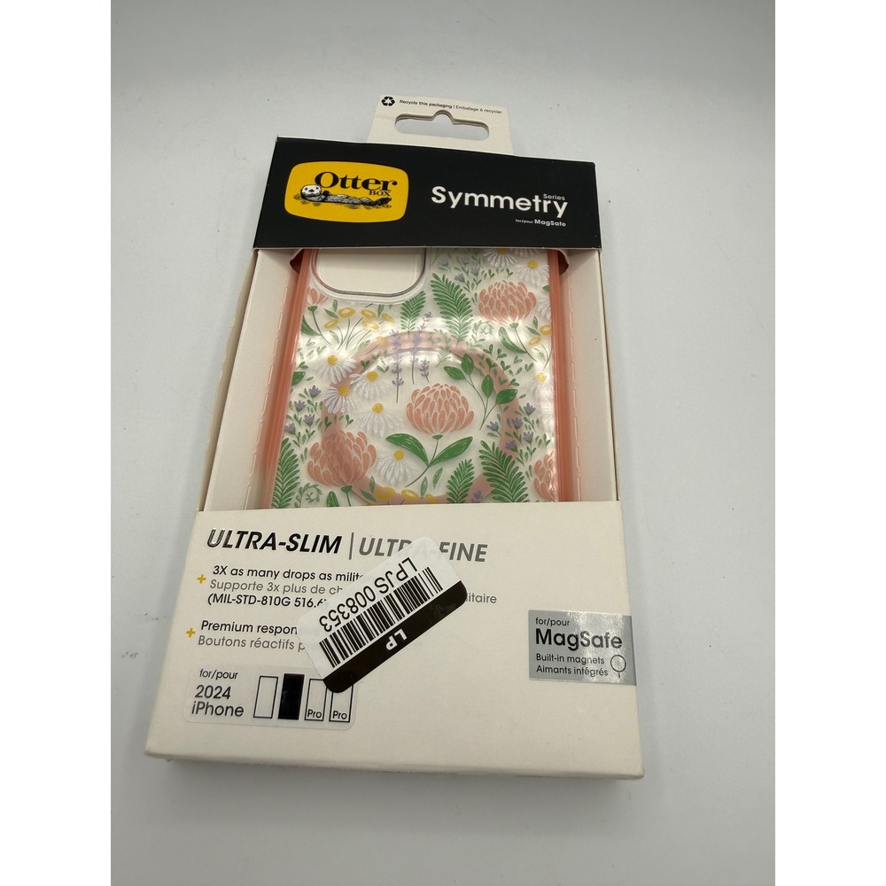 OtterBox Symmetry Case iPhone 16 Pink Floral New MagSafe Slim Z080-07-3058